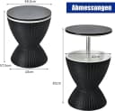 COSTWAY Gartentisch Cool Bar höhenverstellbar Schwarz Bild 5