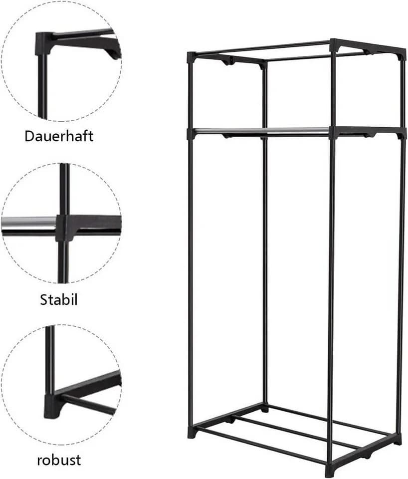 KOMFOTTEU Kleiderschrank Stoffschrank mit Reißverschluss - Bild 4