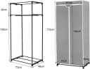 KOMFOTTEU Kleiderschrank Stoffschrank mit Reißverschluss Bild 5