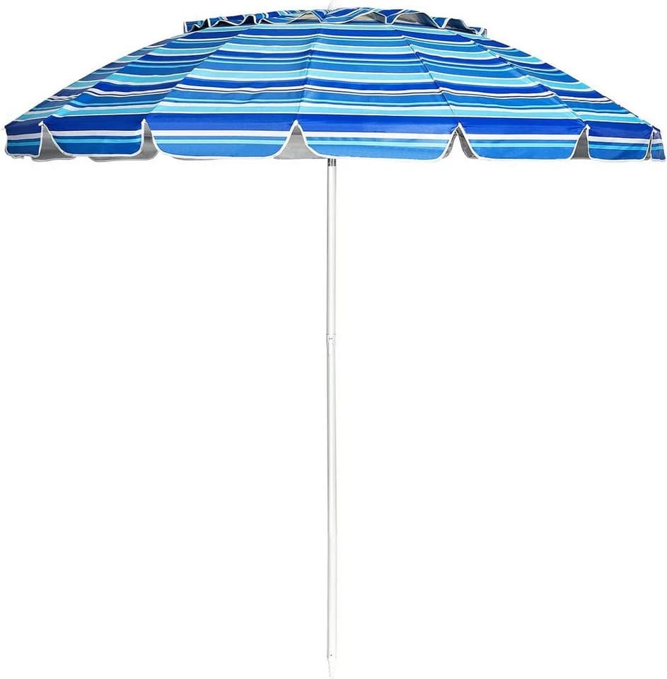COSTWAY Sonnenschirm Marineblau mit Verankerung und Tragetasche - Bild 2