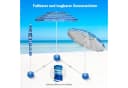 COSTWAY Sonnenschirm Marineblau mit Verankerung und Tragetasche Bild 4
