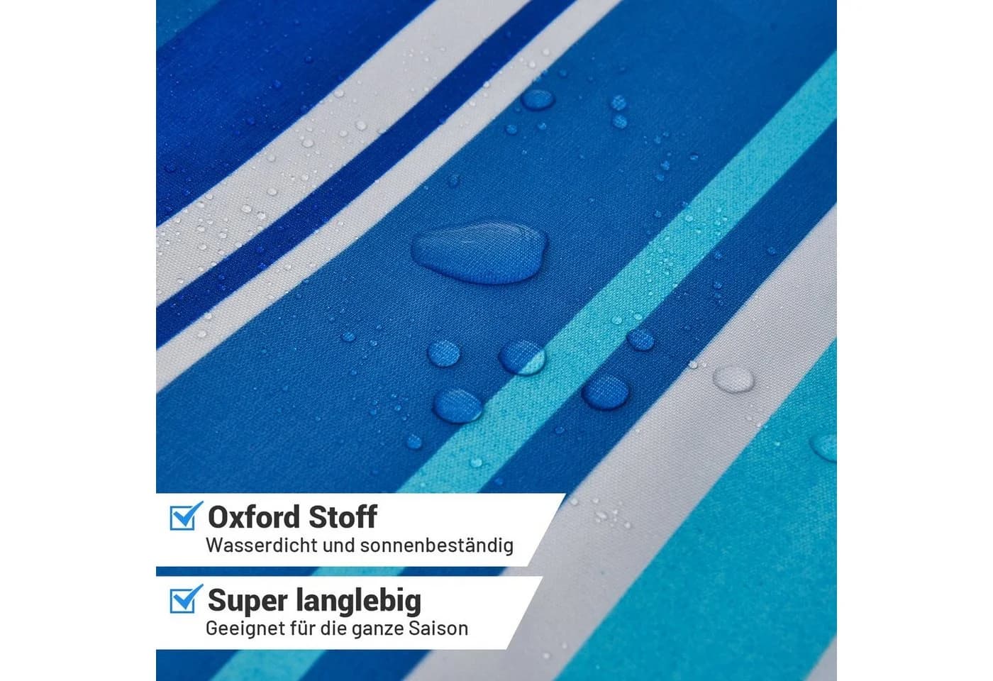 COSTWAY Sonnenschirm Marineblau mit Verankerung und Tragetasche - Bild 5
