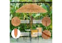 COSTWAY Sonnenschirm Reisstroh Neigbar 175x175 cm Bild 1