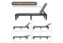 COSTWAY Gartenliege, wetterfest, 5-stufig verstellbar, 180kg, 190x57,5x29cm Bild 3