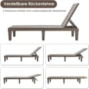 COSTWAY Gartenliege wetterfest 5-fach verstellbar 180kg Bild 3