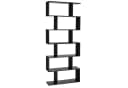COSTWAY Bücherregal Standregal 6 Fächer 20 kg/Ebene 80x23x192cm Schwarz Bild 2