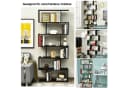 COSTWAY Bücherregal Standregal 6 Fächer 20 kg/Ebene 80x23x192cm Schwarz Bild 3