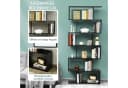 COSTWAY Bücherregal Standregal 6 Fächer 20 kg/Ebene 80x23x192cm Schwarz Bild 4