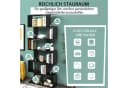 COSTWAY Bücherregal Standregal 6 Fächer 20 kg/Ebene 80x23x192cm Schwarz Bild 5