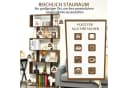 COSTWAY Bücherregal 6 Fächer 20 kg/Ebene 80x23x192cm Braun Bild 5
