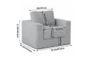 Youyijia Schlafsofa Cord Grau Klappbar Bild 5
