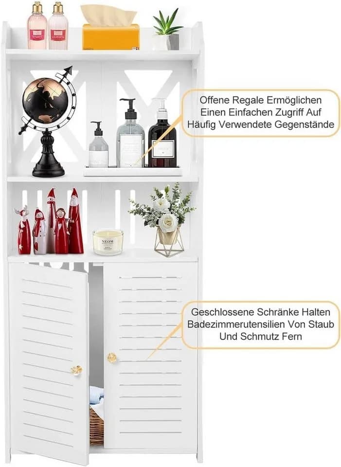 Youyijia Badezimmerspiegel Schrank Weiß Wasserdicht 3 Fächer - Bild 4