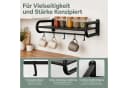 Youyijia Küchenorganizer-Set Mikrowellen Wandhalterung Regal Edelstahl Schwarz Bild 5