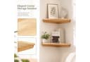 Youyijia Eckregal Dreieckig Wandmontiert Holzoptik Bild 4