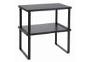 Youyijia Gewürzregal Organizer Set stapelbar Metall Holz Weiß/Natur Bild 2