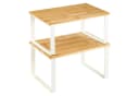 Youyijia Gewürzregal Organizer Set stapelbar Metall Holz Weiß Bild 2