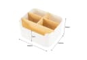Youyijia Bambus Schreibtisch Organizer mit 5 Fächern Weiß Bild 4