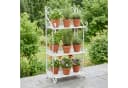 Youyijia Blumenständer Klappbares Pflanzenregal aus Metall Weiß Bild 1