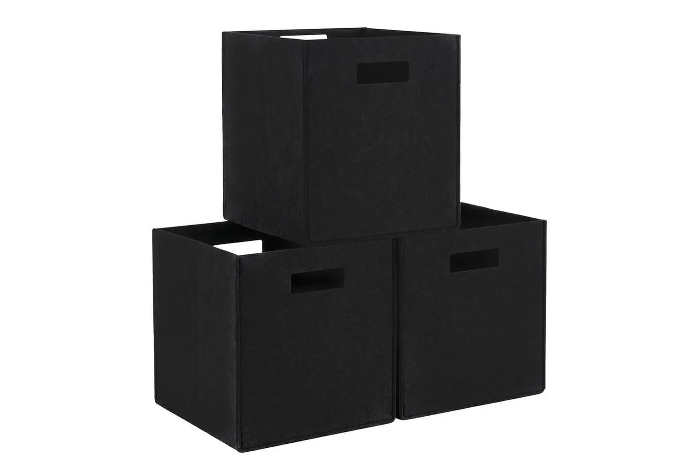 Youyijia Aufbewahrungsbox Filz Schwarz 31x31x31 cm Faltbar - Bild 2