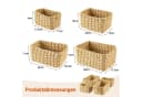 Youyijia Aufbewahrungskorb 4er-Set Gelb Papierseir Bild 3