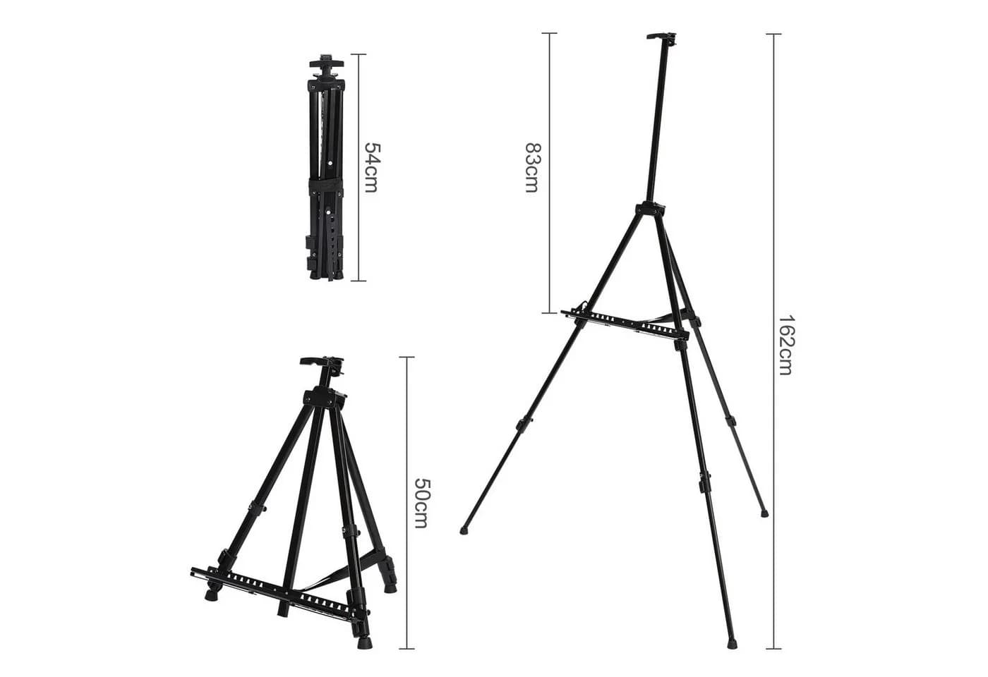 Youyijia Leinwandstaffelei Aluminium Höhenverstellbar Schwarz