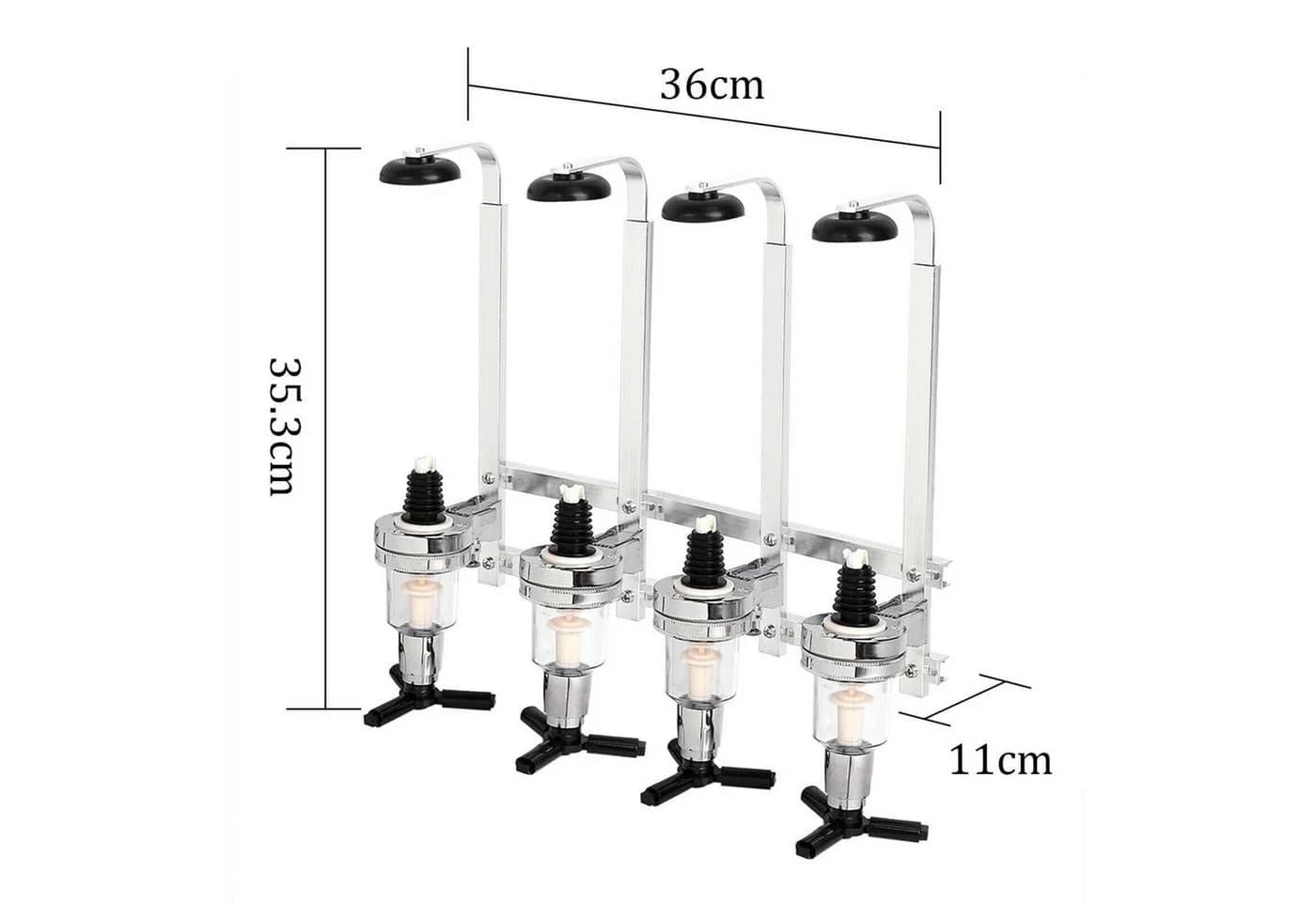 Youyijia Wandhalter für 4 Flaschen Silber Aluminium - Bild 5