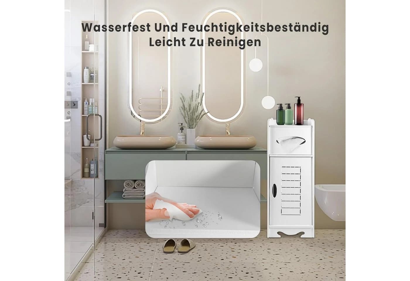 Youyijia Badezimmerspiegelschrank Wasserdicht Weiß