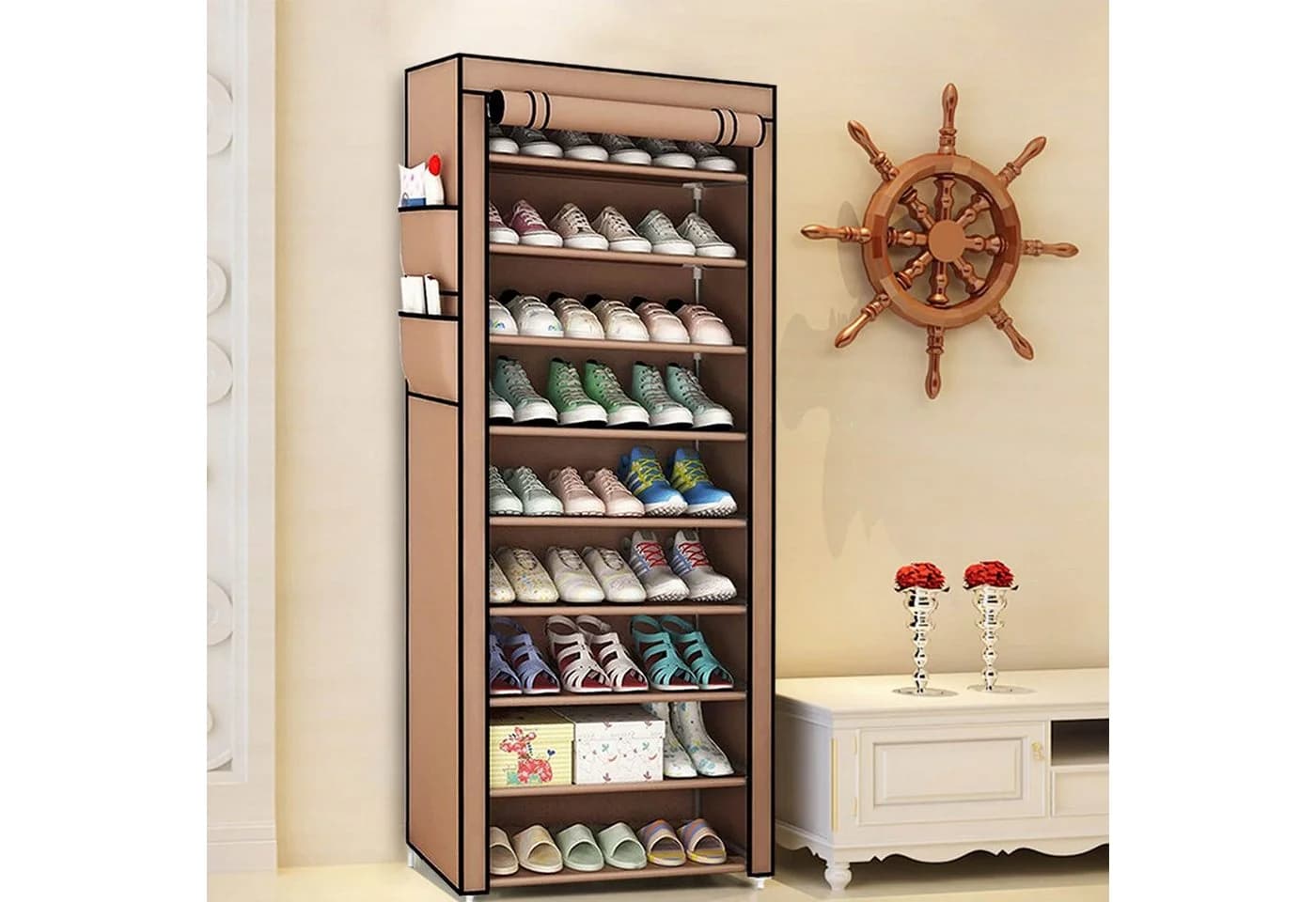 Youyijia Schuhregal 10 Ebenen bis 27 Paare Edelstahl - Bild 5