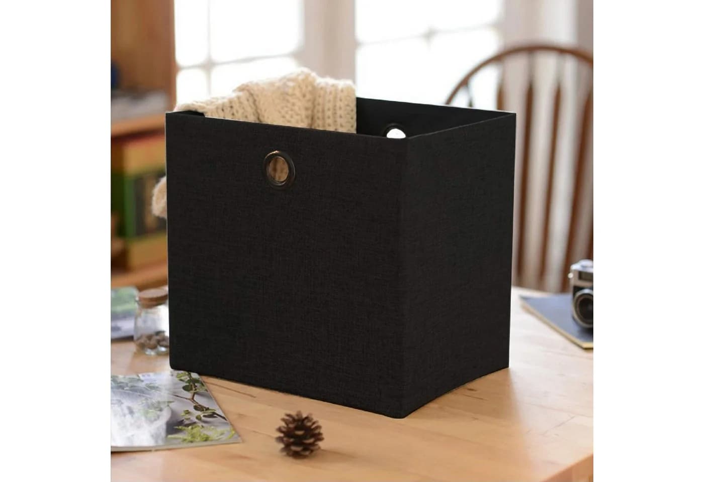Youyijia Aufbewahrungsbox 4er Set Faltbox Stoff Faltkiste 32 cm - Bild 3