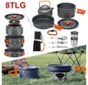 Youyijia Camping Geschirr-Set 8-teilig Aluminium Orange/Schwarz Bild 2
