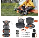 Youyijia Camping Geschirr-Set 8-teilig Aluminium Orange/Schwarz Bild 3