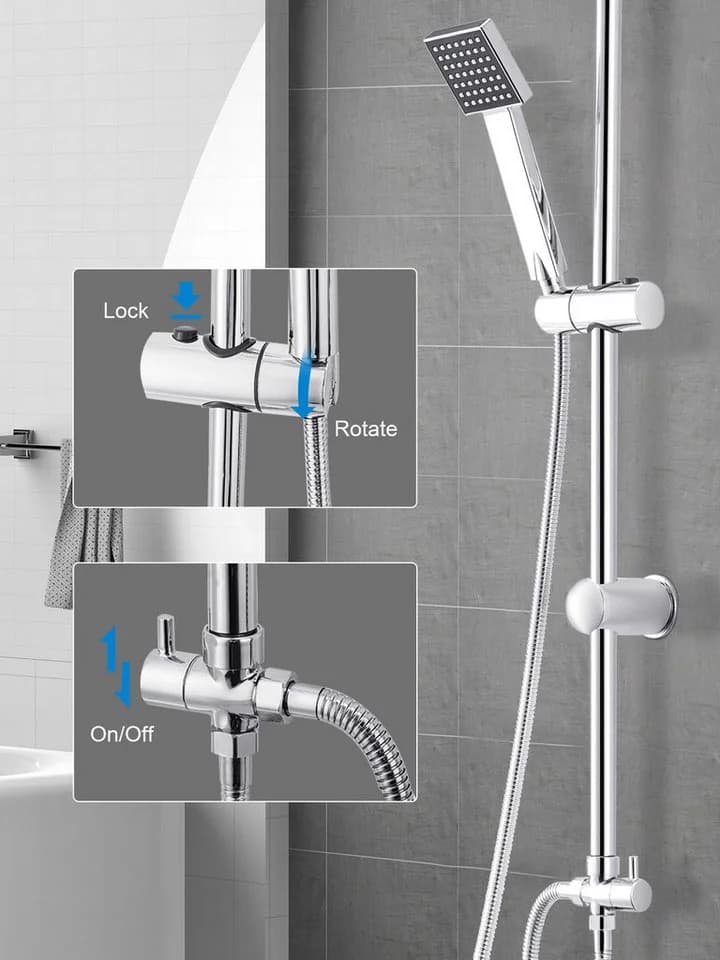Youyijia Dusch-WC Verstellbare Duschsets Duschstangen Thermostatische Duschmischer - Bild 4