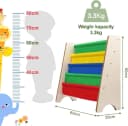 Youyijia Bücherregal Kinderbücherregal Holz Weiß/Mehrfarbig Bild 5