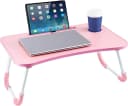Youyijia Laptoptisch Klappbar Bett-Schreibtisch Pink Bild 2