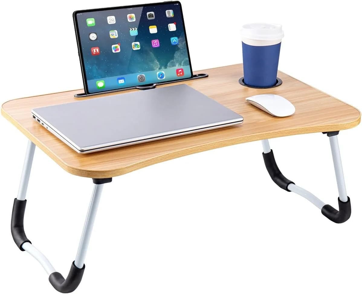 Youyijia Klappbarer Laptoptisch Betttisch Braun - Bild 2
