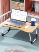 Youyijia Klappbarer Laptoptisch Betttisch Braun Bild 3