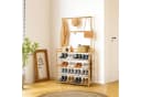 Youyijia Schuhregal mit Garderobe 2-in-1 Bambus Natur Bild 1