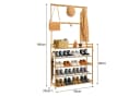 Youyijia Schuhregal mit Garderobe 2-in-1 Bambus Natur Bild 5