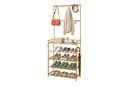 Youyijia Schuhregal mit Garderobe 2-in-1 Bambus Bild 2