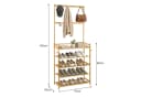 Youyijia Schuhregal mit Garderobe 2-in-1 Bambus Bild 5
