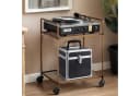 Youyijia Schallplattenkoffer 50 LP Schwarz/Silber ABS Bild 3