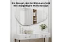 Youyijia Kosmetikspiegel Asymmetrisch Rahmenloser HD Glas Spiegel Silber Bild 4