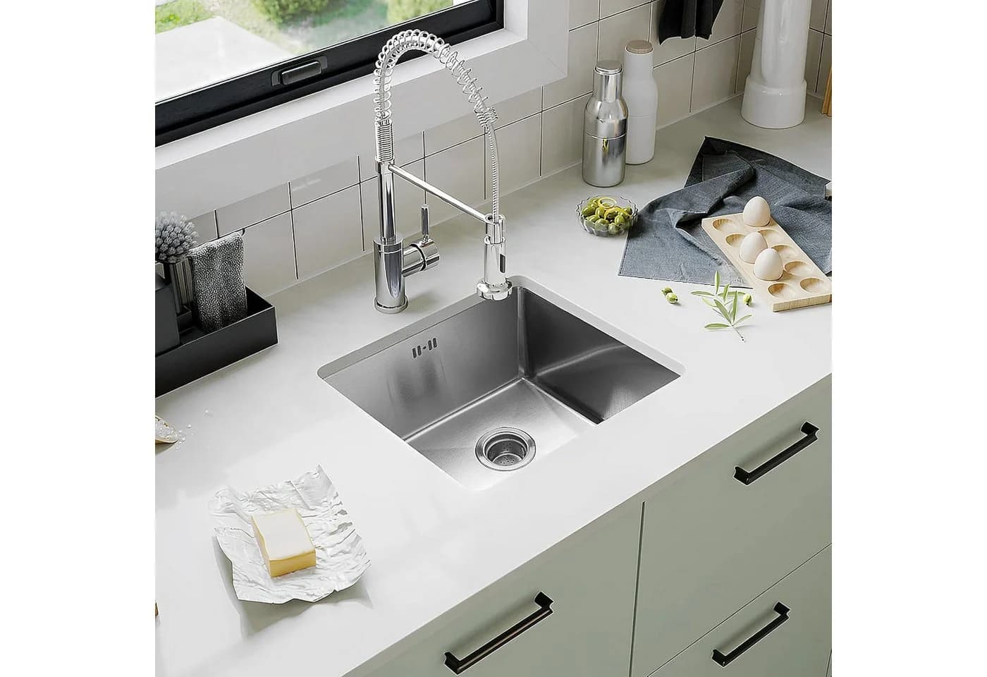 Youyijia Edelstahl Waschbecken Küche Spülbecken Mit Abfluss