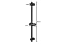 Youyijia Duschstange 66cm Schwarz Edelstahl 360° Drehbar Bild 1