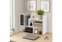 Youyijia Bücherregal Verstellbar Ausziehbar Standregal Schreibtisch-Organizer Weiß Bild 1