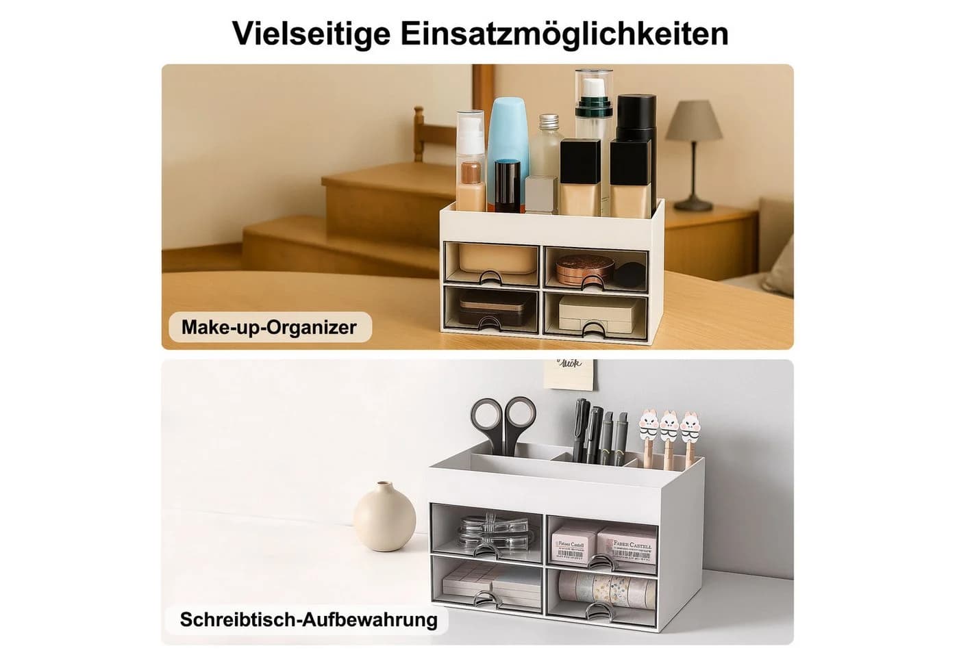 Youyijia Make-Up Organizer Weiß mit Schubladen - Bild 5
