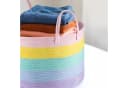 Youyijia Wäschekorb Geflochtener Aufbewahrungskorb Regenbogen Bild 5