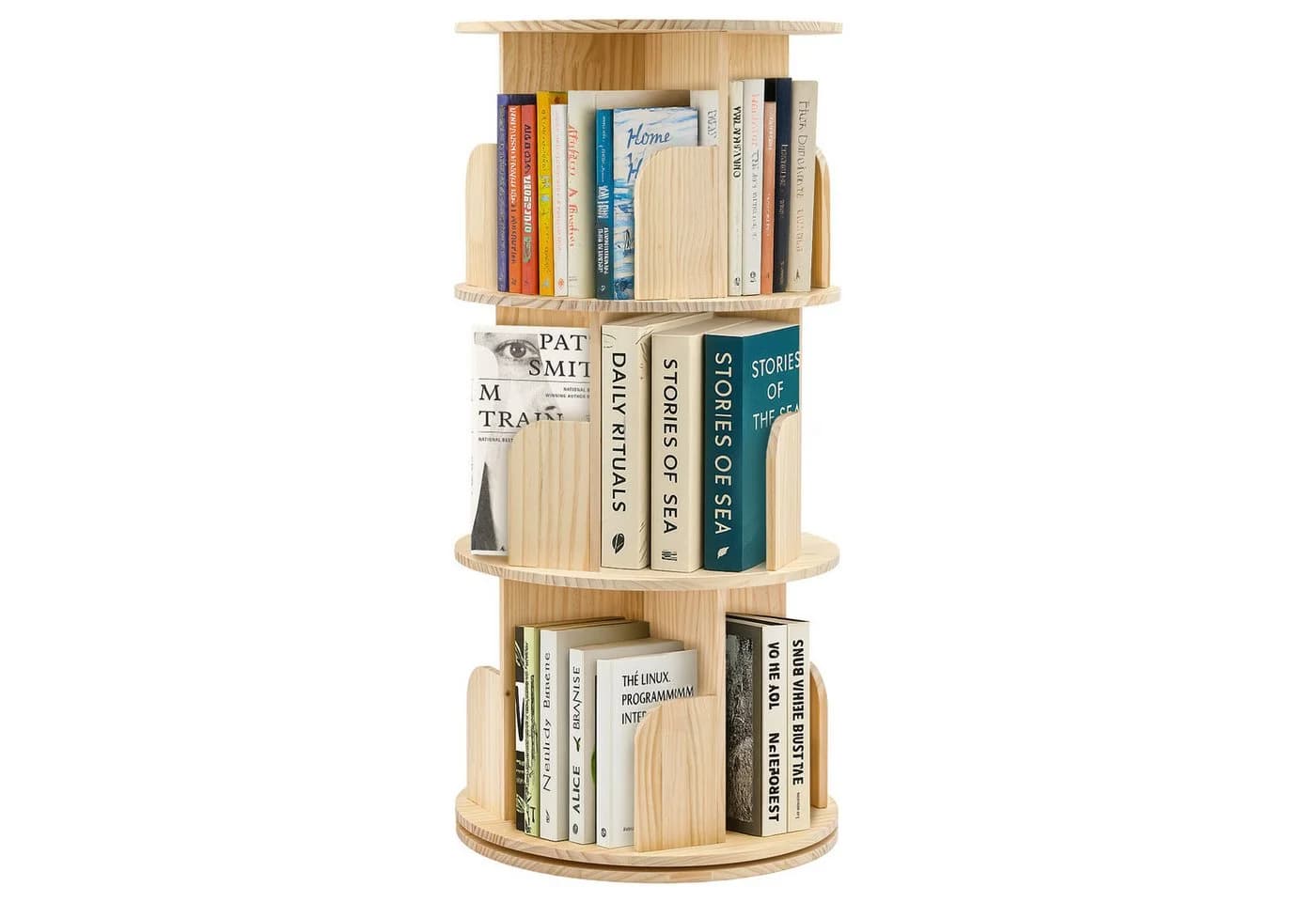 Youyijia Bücherregal 3/4/5-stöckig Drehregal Kiefernholz - Bild 2