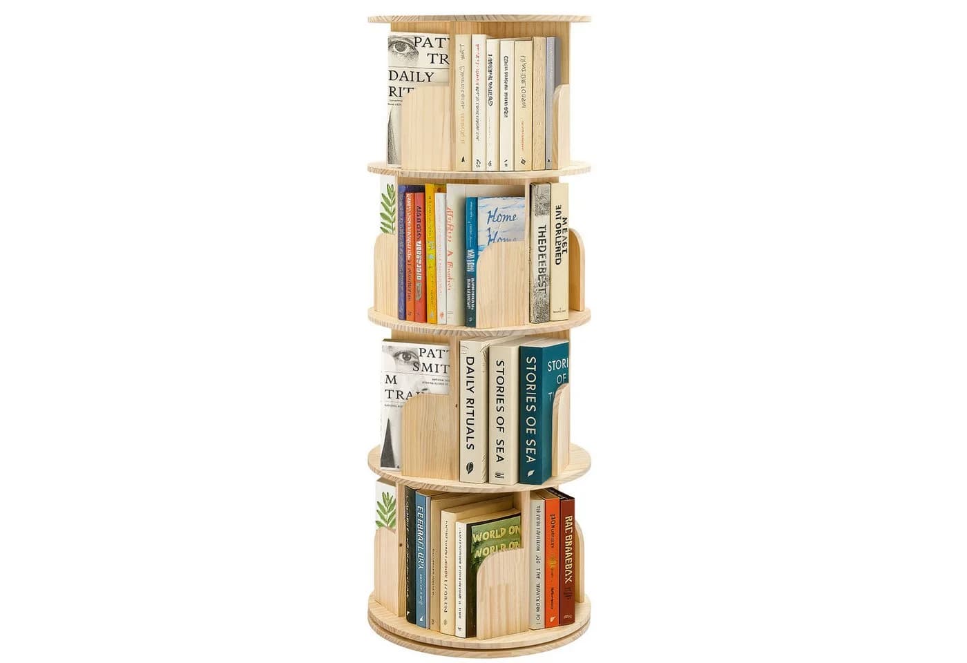 Youyijia Bücherregal 3/4/5-stöckig Drehregal Kiefernholz - Bild 2