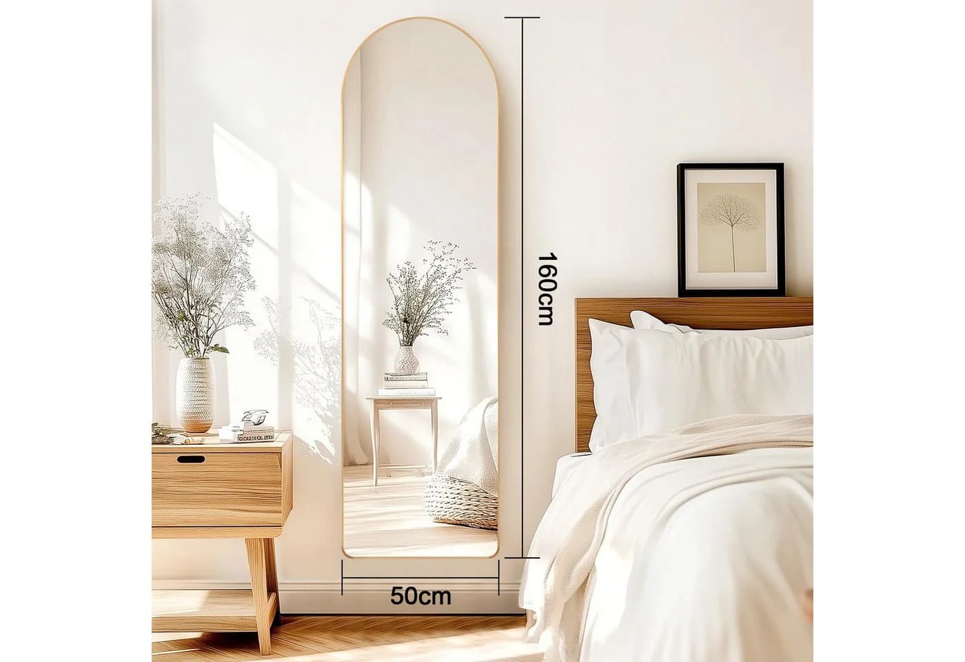Youyijia Ganzkörperspiegel Standspiegel Wandspiegel Gehärtetes Glas - Bild 2